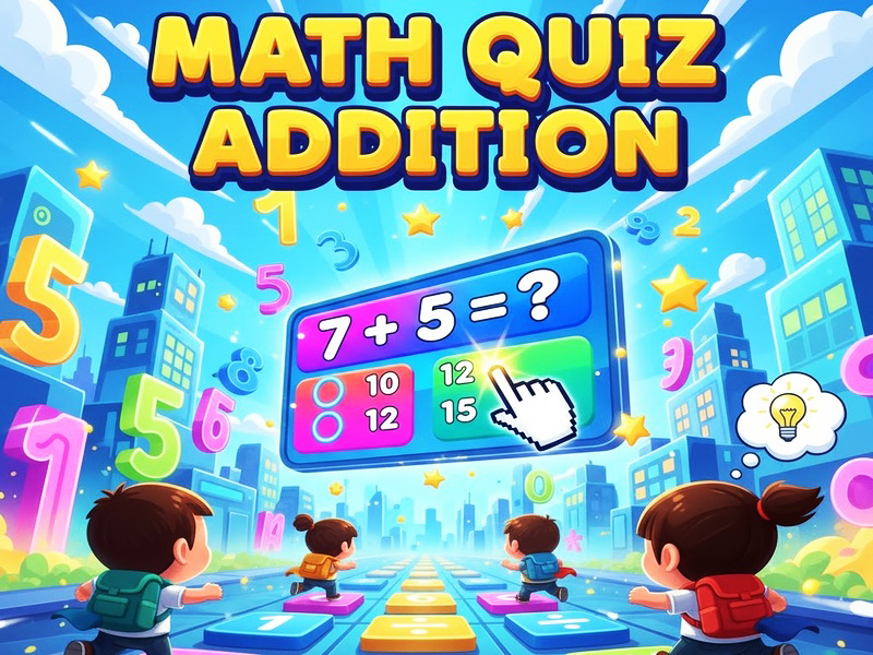 Math Quiz Addition 🕹️ Грати в онлайн ігри на SGameS.