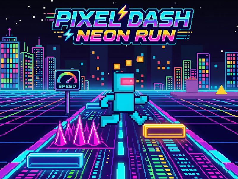 Pixel Dash Neon Run — грай безкоштовно онлайн на SGameS
