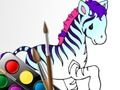 Гра Книжка-розмальовка смішні тварини  онлайн