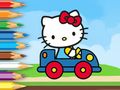 Гра Книжка-розмальовка: Hello Kitty Driving Car  онлайн