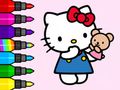 Гра Книжка-розмальовка: плюшевий ведмедик Hello Kitty  онлайн