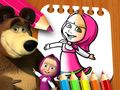Гра Книжка-розмальовка маша і ведмідь  онлайн