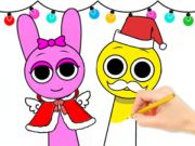 Гра Книжка-розмальовка: Sprunki Christmas онлайн Гра Книжка-розмальовка: Sprunki Christmas онлайн