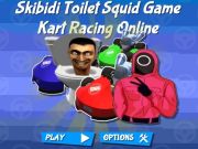 Гра Skibidi туалетні кальмарі kart racing в Інтернеті  онлайн