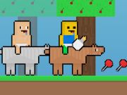 Гра Baby noob vs baby obby кінь  онлайн