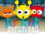 Гра Sprunki Pyramixed: гра кальмарів  онлайн