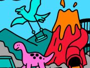 Гра Колір за кодом DINO PARK  онлайн