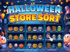 Halloween Store Sort — безкоштовна онлайн гра