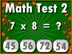 Math Test 2 — безкоштовна онлайн гра