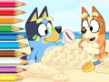 Coloring Book: Bluey On The Beach — безкоштовна онлайн гра