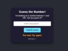 Number Guessing — безкоштовна онлайн гра