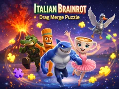 Italian Brainrot Drag Merge Puzzle — безкоштовна онлайн гра