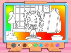 Coloring Book: Avatar Girl Dress Up Shopping — безкоштовна онлайн гра