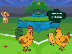 Feed Hungry Hen Family — безкоштовна онлайн гра