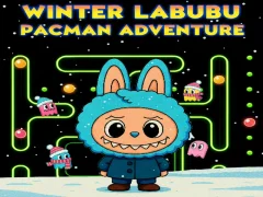 Winter Labubu Pacman Adventure — безкоштовна онлайн гра