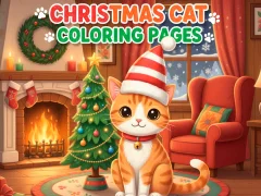 Christmas Cat Coloring Pages — безкоштовна онлайн гра