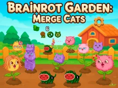 Brainrot Garden. Merge Cats — безкоштовна онлайн гра