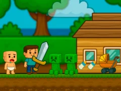 Baby Noob Help! Steve — безкоштовна онлайн гра