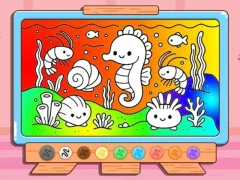 Coloring Book: Kawaii Sea Animals — безкоштовна онлайн гра