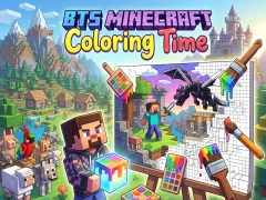 BTS Minecraft Coloring Time — безкоштовна онлайн гра