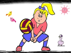 Volleyball Fun Coloring — безкоштовна онлайн гра