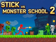 Stick vs Monster School 2 — безкоштовна онлайн гра
