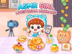 ASMR Girl: Livestream Mukbang — безкоштовна онлайн гра