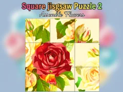 Square jigsaw Puzzle 2  Assemble Flowers — безкоштовна онлайн гра