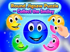 Round jigsaw Puzzle - Collect the Smiley — безкоштовна онлайн гра