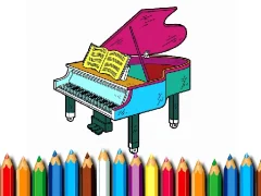 Back To School: Piano Coloring Book — безкоштовна онлайн гра