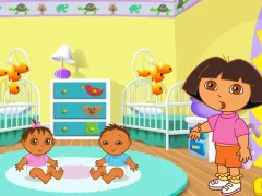 Dora the Explorer Dora's Playtime with the Twins — безкоштовна онлайн гра