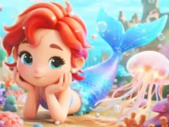 Jigsaw Puzzle: Chibi Mermaid Marshmallow Jellyfish — безкоштовна онлайн гра