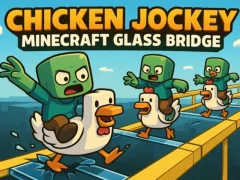 Chicken Jockey: Minecraft Glass Bridge — безкоштовна онлайн гра