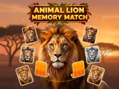 Animal Lion Memory Match — безкоштовна онлайн гра