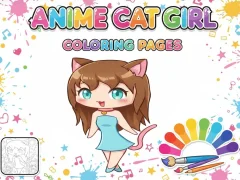 Anime Cat Girl Coloring Pages — безкоштовна онлайн гра