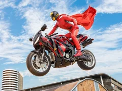 Real Motorbike Super Hero Stunt 3D — безкоштовна онлайн гра