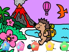 Color By Code Volcano Hedgehog — безкоштовна онлайн гра