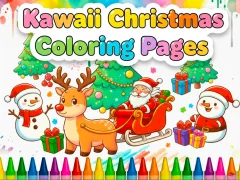 Kawaii Christmas Coloring Pages — безкоштовна онлайн гра