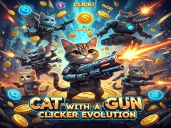 Cat with a Gun Clicker Evolution — безкоштовна онлайн гра