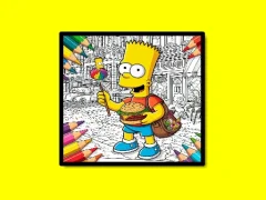 Back To School Simpsons Coloring Book — безкоштовна онлайн гра