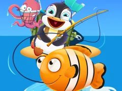 Baby Penguin Fishing — безкоштовна онлайн гра