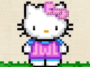 Гра Hallo Kitty: Перехресна вишивка онлайн