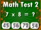 Math Test 2 — безкоштовна онлайн гра