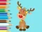 Coloring Book: Cute Christmas Reindeer — безкоштовна онлайн гра
