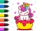 Coloring Book: Unicorn Cupcake — безкоштовна онлайн гра