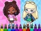 Coloring Book: Aha World Sporty Girl — безкоштовна онлайн гра