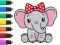 Coloring Book: Elephant — безкоштовна онлайн гра
