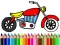 Back To School: Motorbike Coloring — безкоштовна онлайн гра