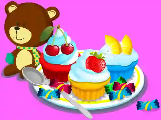 Cooking Colorful Cupcakes — безкоштовна онлайн гра