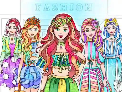 Girl Coloring Dress Up Games — безкоштовна онлайн гра